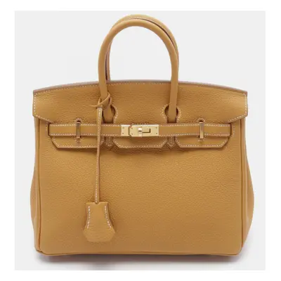 Hermes Brown Togo Leather Birkin Handbag