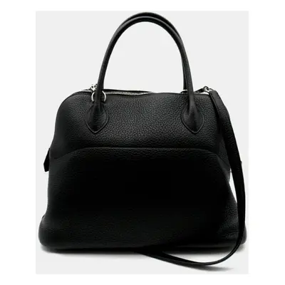 Hermes Black Leather Bolide Handbag