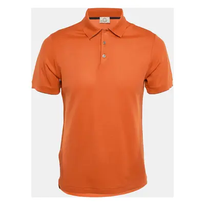 Hermes Orange Cotton Blend Polo T-Shirt