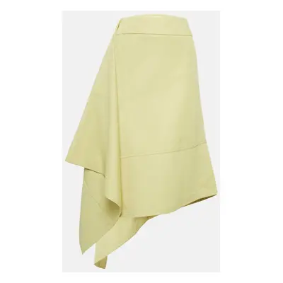 Marni Green Gabardine Asymmetric Midi Skirt