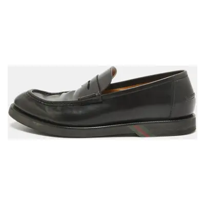 Gucci Black Leather Driver Loafers Size