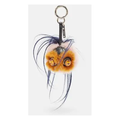 Fendi Multicolor Mink & Fox Fur QuTweet Birgami Bug Bag Charm