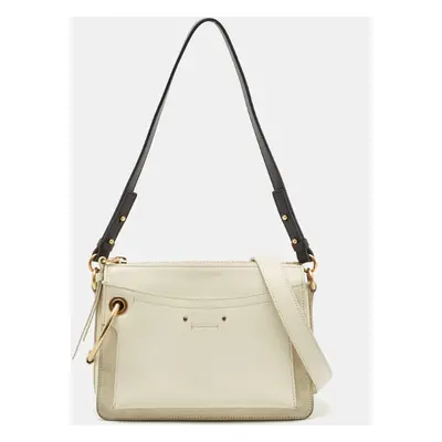 Chloe Off White Leather Roy Shoulder Bag