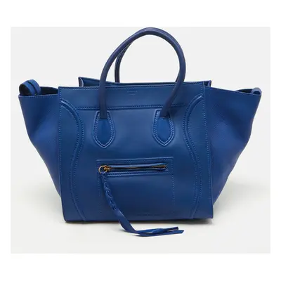 Celine Royal Blue/Orange Leather Phantom Tote