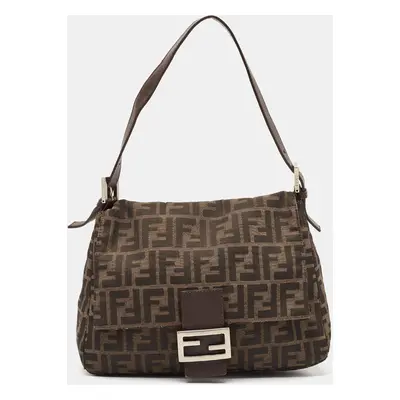 Fendi Tobacco Zucca Canvas and Leather Mama Baguette Bag