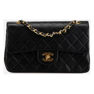 Chanel Black Small Classic Lambskin Double Flap Bag