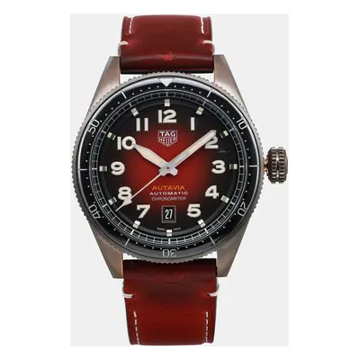 Tag Heuer Autavia mm Bronze Red Dial Men Automatic Wristwatch