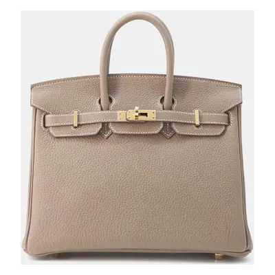 Hermes Birkin Verso Etoupe/Marron Fonce Togo Leather Size