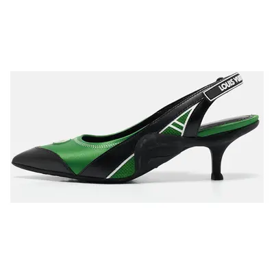 Louis Vuitton Green/Black Leather and Mesh Archlight Pumps Size