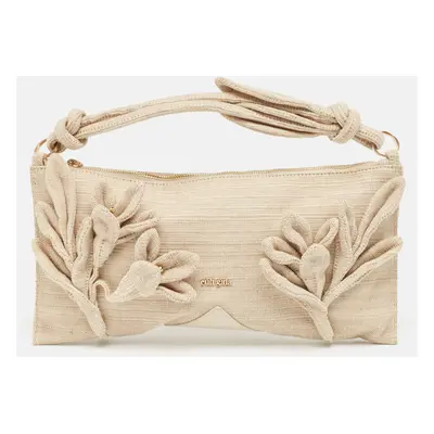 Cult Gaia Natural Woven Fabric Hera Shoulder Bag