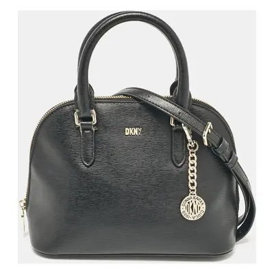 Dkny Black Leather Dome Satchel