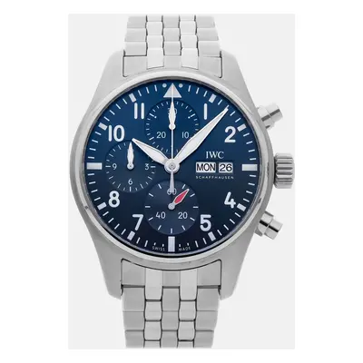 IWC Blue Stainless Steel Pilot's IW3881-02 Automatic Men's Wristwatch mm