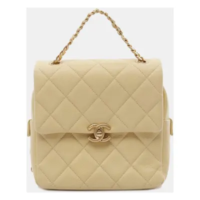 Chanel CC Quilted Caviar Chain Melody Backpack