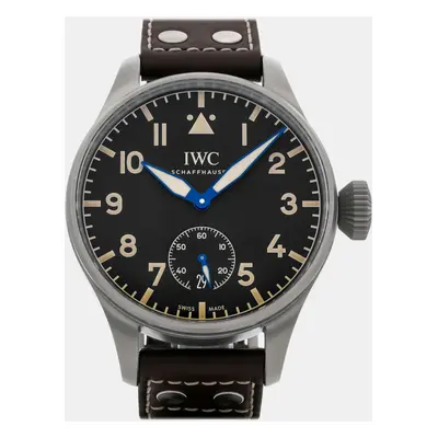 IWC Black Titanium Big Pilot's IW5103-01 Manual Winding Men's Wristwatch mm