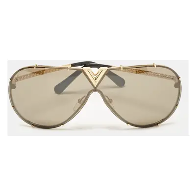 Louis Vuitton Black/Gold Z0897W LV Drive Aviators Sunglasses