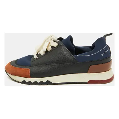 Hermes Multicolor Neoprene, Leather and Suede Stadium Low Top Sneakers Size