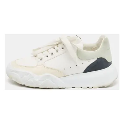 Alexander McQueen Multicolor Leather and Suede Oversized Runner Sneakers Size 37.5