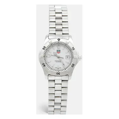 Tag Heuer White Stainless Steel Professional