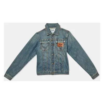 D&G Junior Blue Denim Button Front Jacket Size 12Y