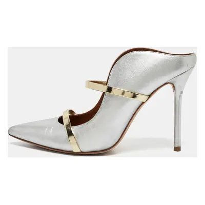 Malone Souliers Silver Leather Maureen Mules Size