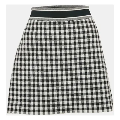 Christian Dior Checkboard Stretch Knit Mini Skirt