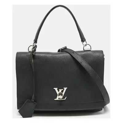 Louis Vuitton Black Leather Lockme II Bag