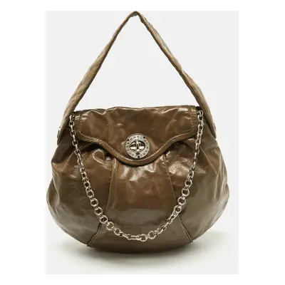 Marc by Marc Jacobs Brown Leather Turnlock Hobo