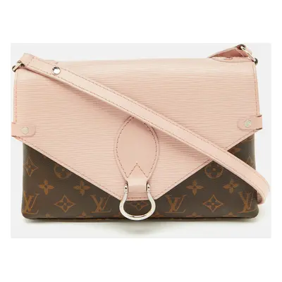 Louis Vuitton Rose Ballerine Epi Leather and Monogram Canvas Saint Michel Bag