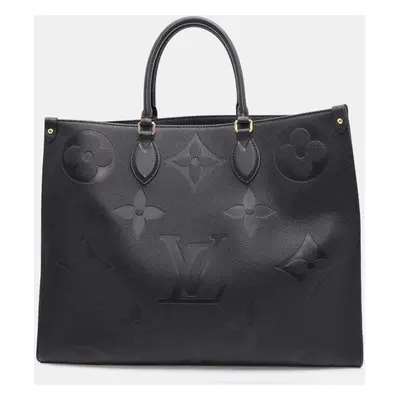 Louis Vuitton Noir Monogram Empreinte Leather OnTheGo GM Tote Bag