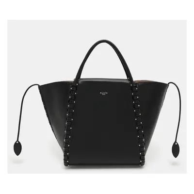 Alaia Black Leather Le Hinge Tote