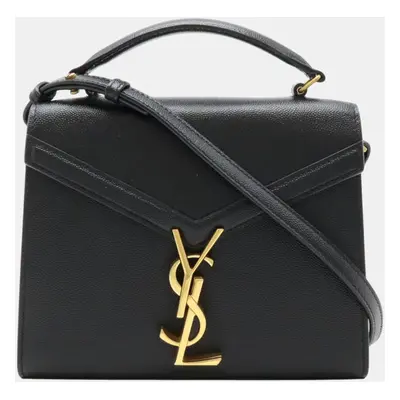 Saint Laurent Paris Black Leather Cassandra Shoulder Bag