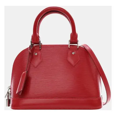 Louis Vuitton Red Epi Leather Alma BB Handbag