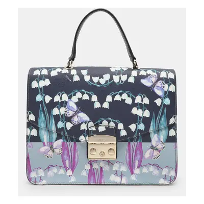 Furla Multicolor Flower and Butterfly Print Coated Canvas Metropolis Top Handle Bag