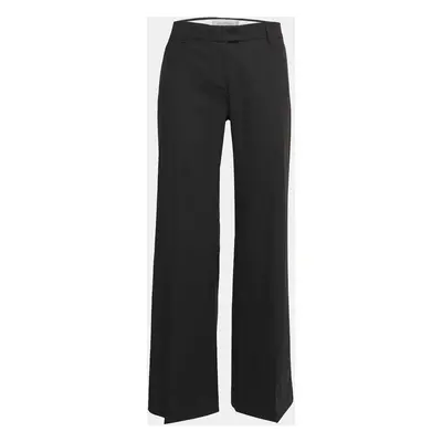 Sportmax Black Wool Straight Leg Trousers