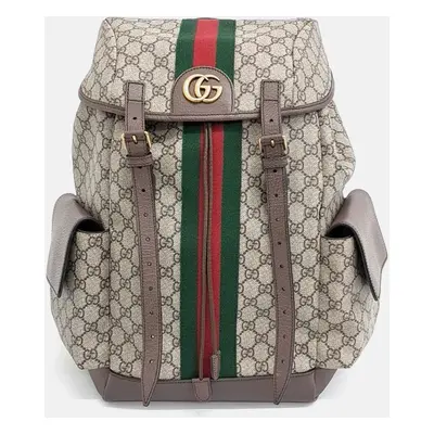 Gucci Multicolor Coated Canvas GG Ophidia Medium Backpack bag