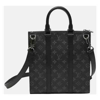 Louis Vuitton Black Monogram Eclipse Sac Plat Tote Bag