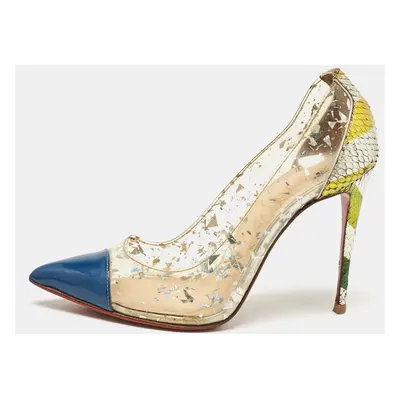 Christian Louboutin Multicolor Patent Leather and PVC Debout Pumps Size