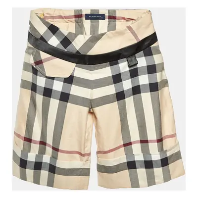 Burberry Kids Beige Vintage Check Cotton Short Yrs