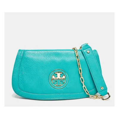 Tory Burch Green Leather Amanda Crossbody Bag