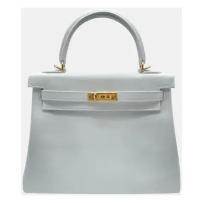 Hermes New White Swift Leather Kelly Bag