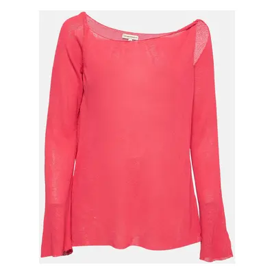 Emporio Armani Vintage Pink Cut Out Detail Blouse