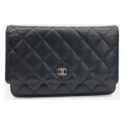 Chanel Black Leather Woc Mini Crossbody Bag