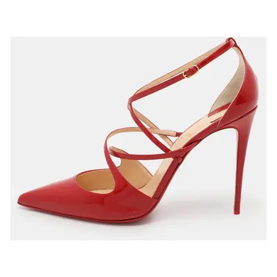 Christian Louboutin Red Patent Leather Crossfliketa Pumps Size