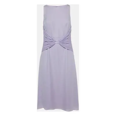 Valentino Light Purple Crepe Sleeveless Midi Dress