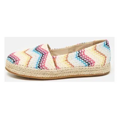 Missoni Multicolor Knit Fabric Espadrilles Flat Size