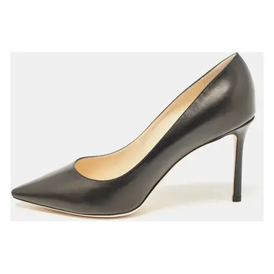 Jimmy Choo Black Leather Romy Pumps Size