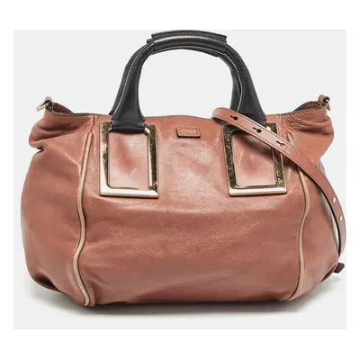 Chloe Brown Leather Medium Ethel Satchel