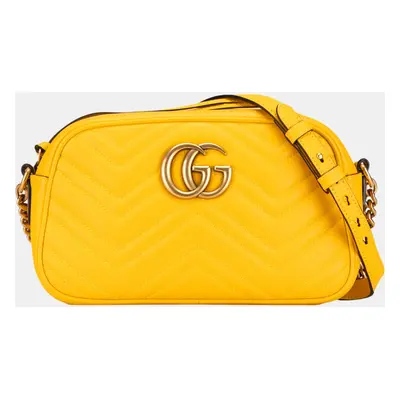 Gucci Yellow Small GG Marmont Matelasse Crossbody