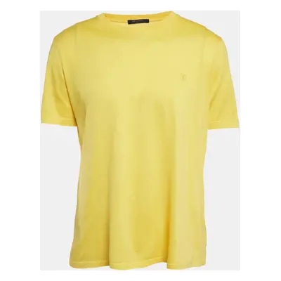 Louis Vuitton Yellow Cotton Crew-Neck T-Shirt