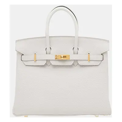 Hermes Gris Pale Togo Leather Birkin Bag